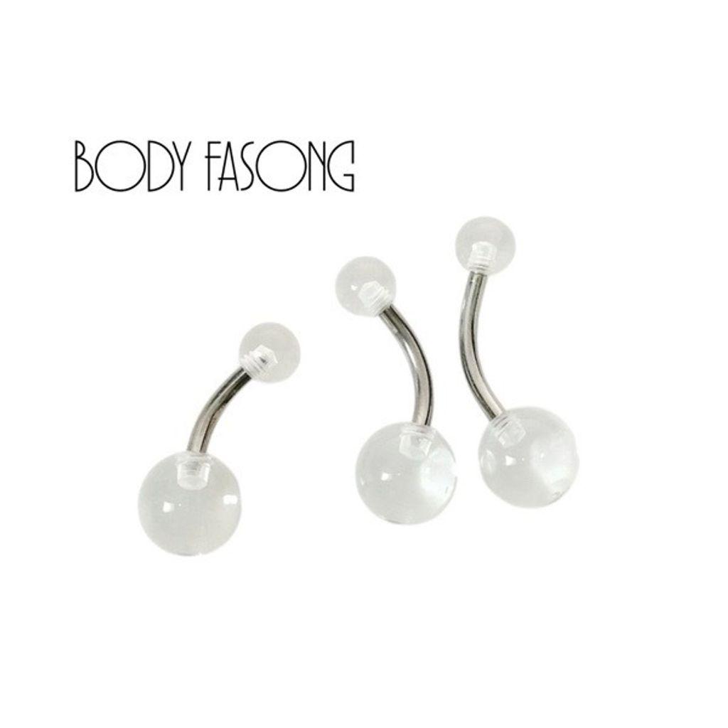 帶透明球肚臍環