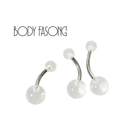 帶透明球肚臍環