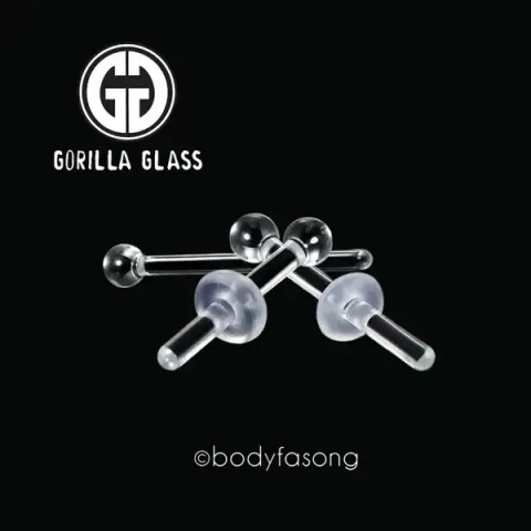 透明鼻釘、隱形耳棒_玻璃