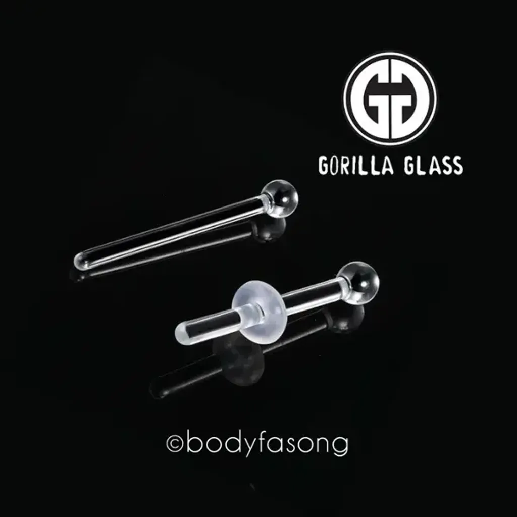 透明鼻釘、隱形耳棒_玻璃