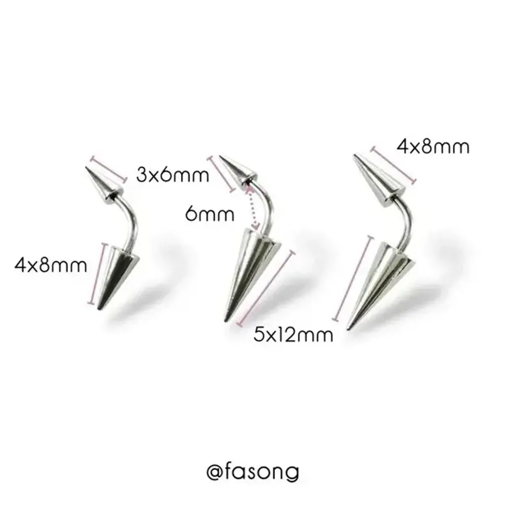 16G長錐款彎曲槓鈴_長6mm