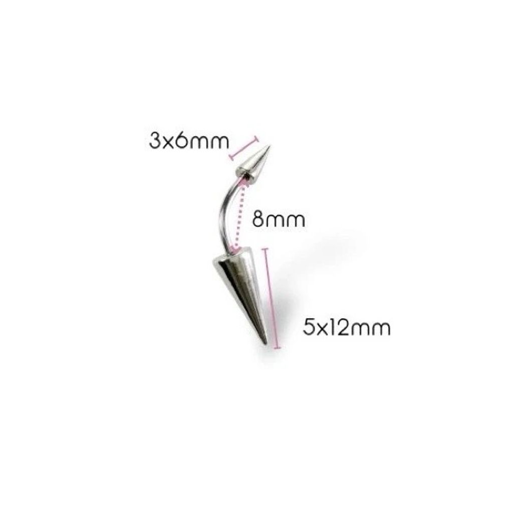 16G長錐款彎曲槓鈴_長8mm3*5