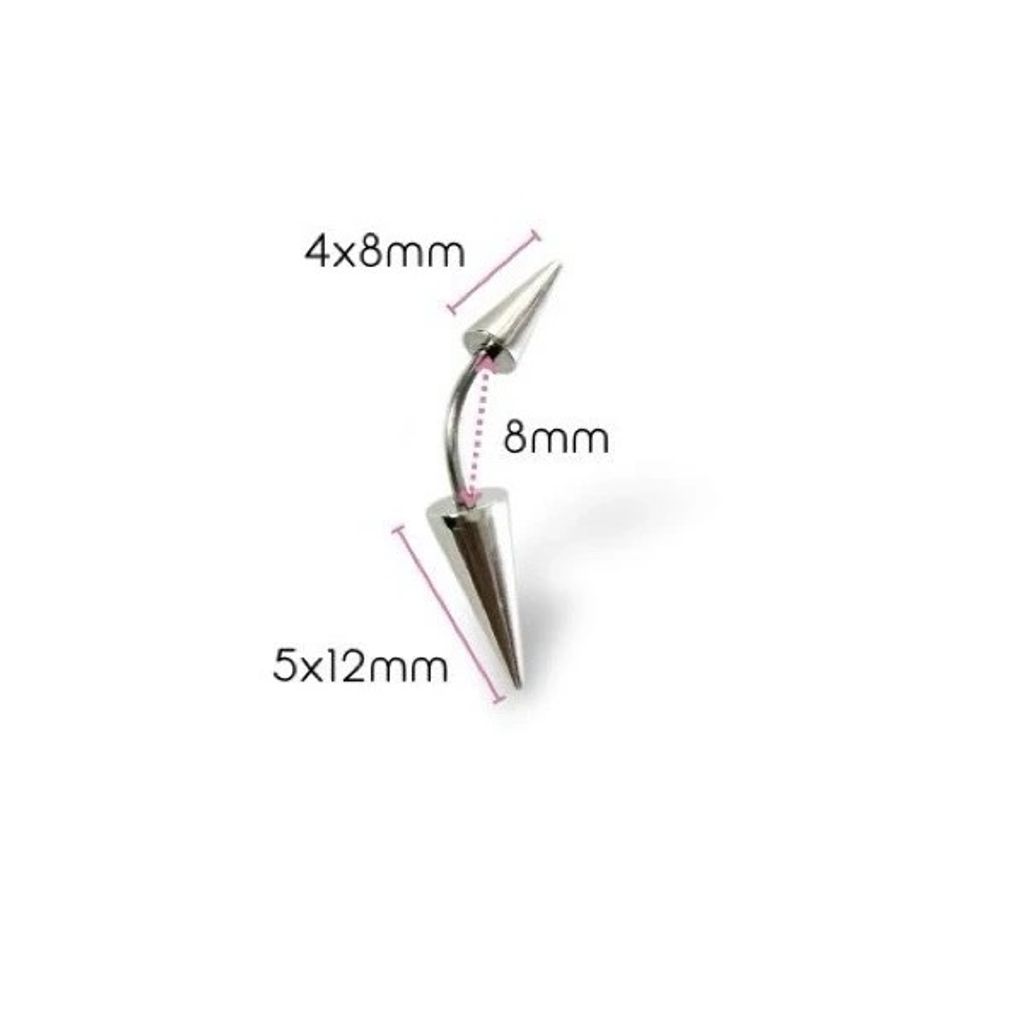 16G長錐款彎曲槓鈴_長8mm4*5