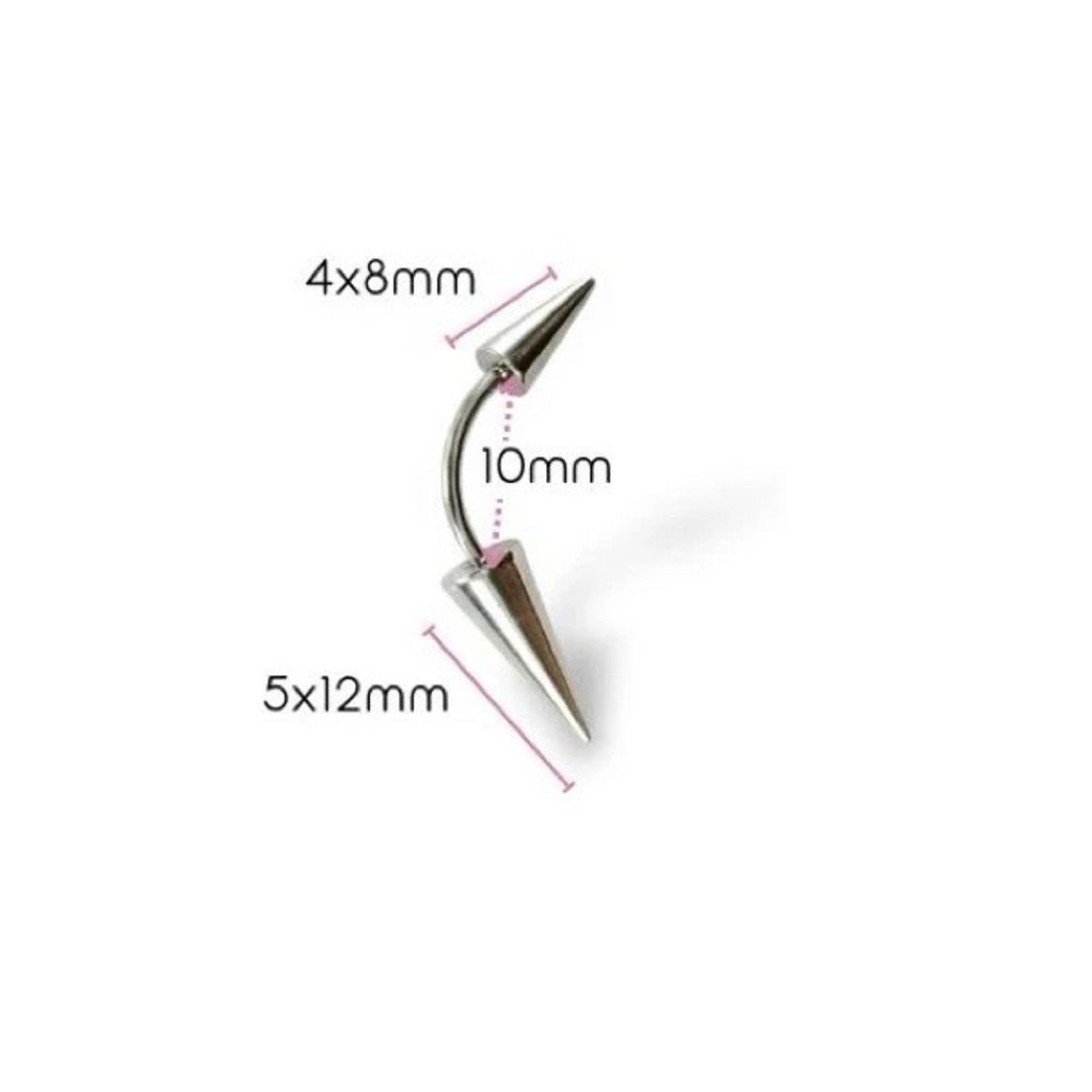 16G長錐款彎曲槓鈴_長10mm4*5