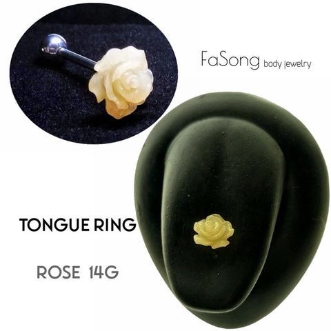 舌環_黃色玫瑰