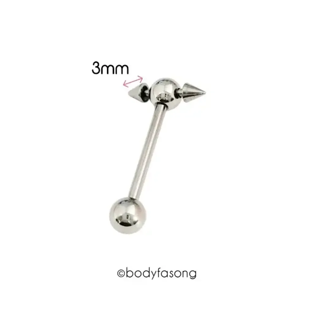 小棒槌尖錐款舌環_3mm