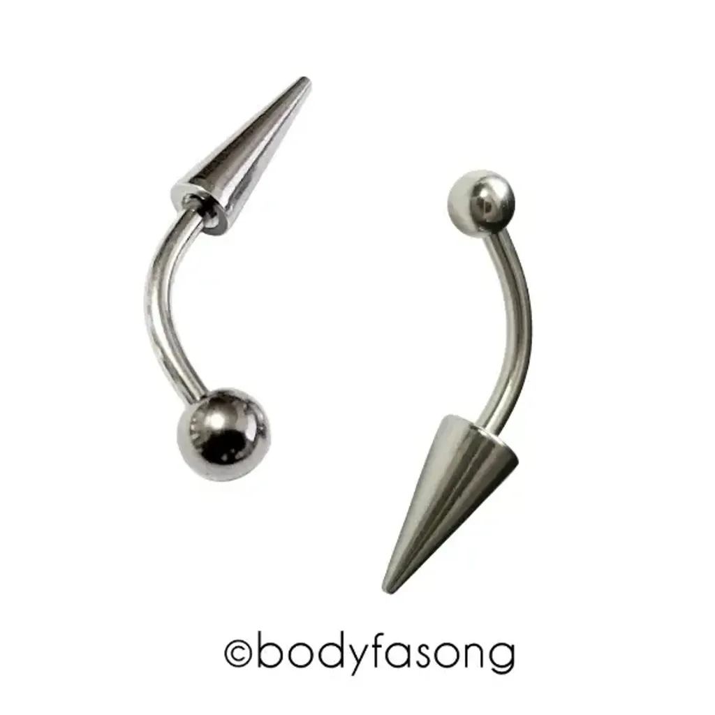 16G長錐帶珠款_耳釘 眉環 唇環_彎曲槓鈴_