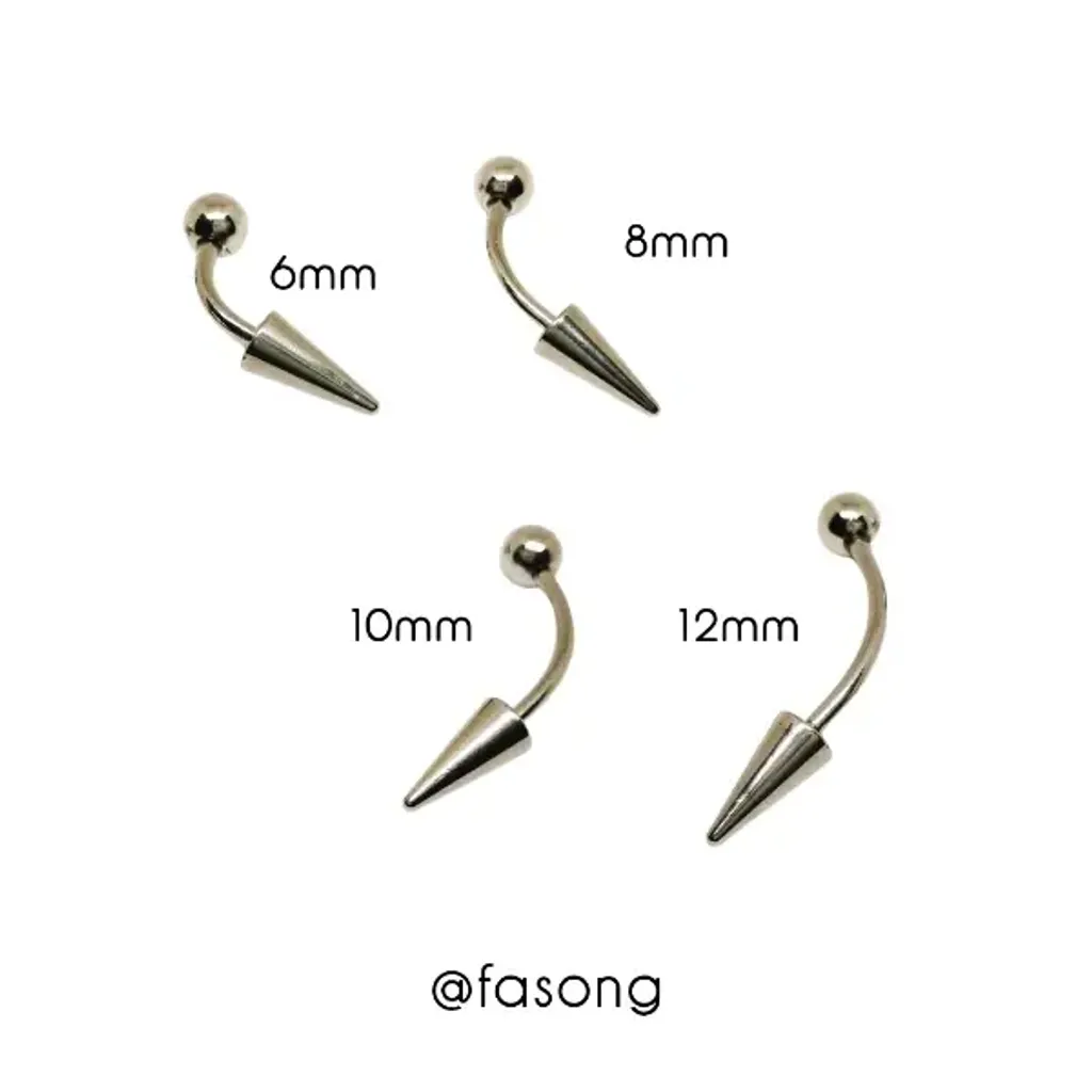 16G長錐帶珠款彎曲槓鈴_尺寸