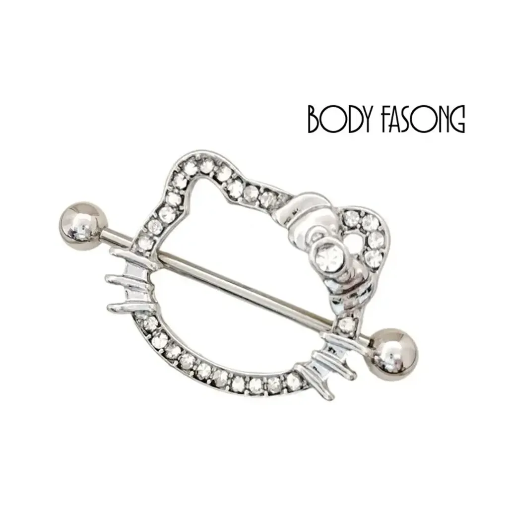 乳頭罩_密鑲KITTY_銀色