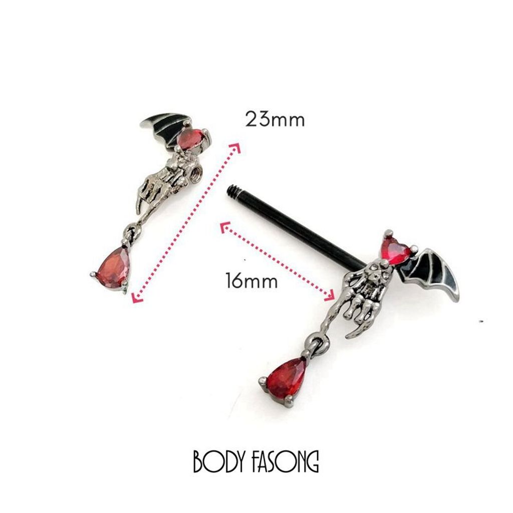 乳頭槓鈴_撒旦之爪_尺寸