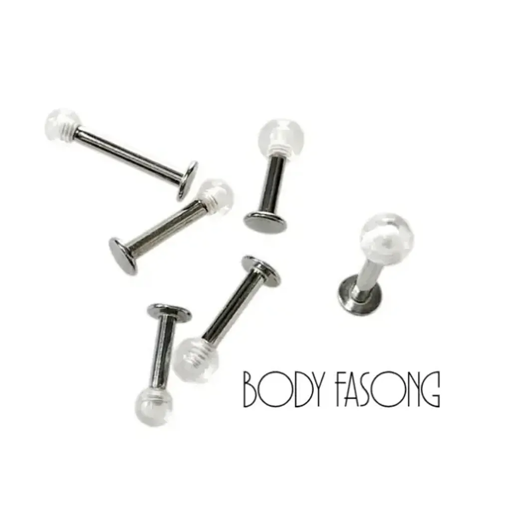 14G帶透明球_平背槓鈴2