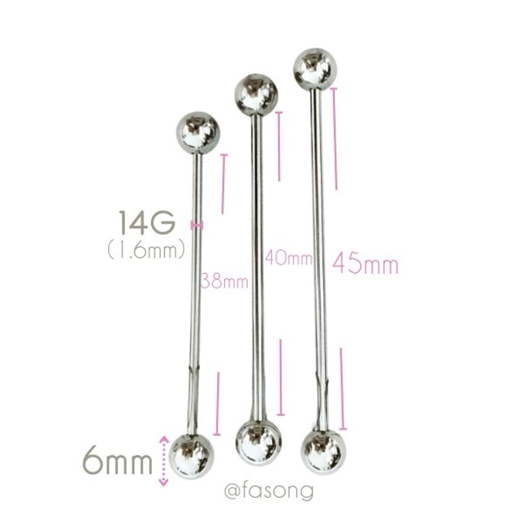 14G轉珠款工業環_轉珠直徑6mm