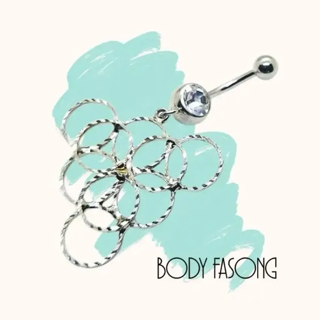 肚臍環_銀漾葡萄