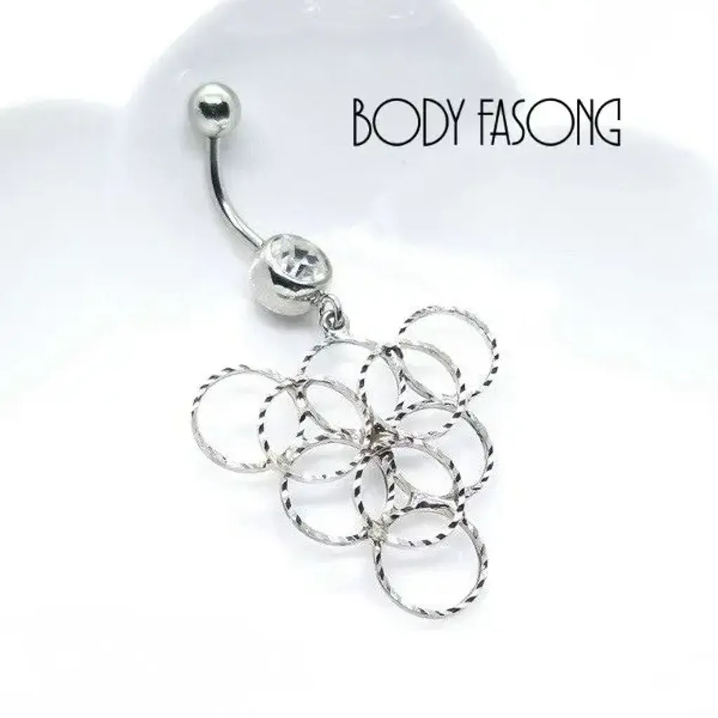 肚臍環_銀漾葡萄