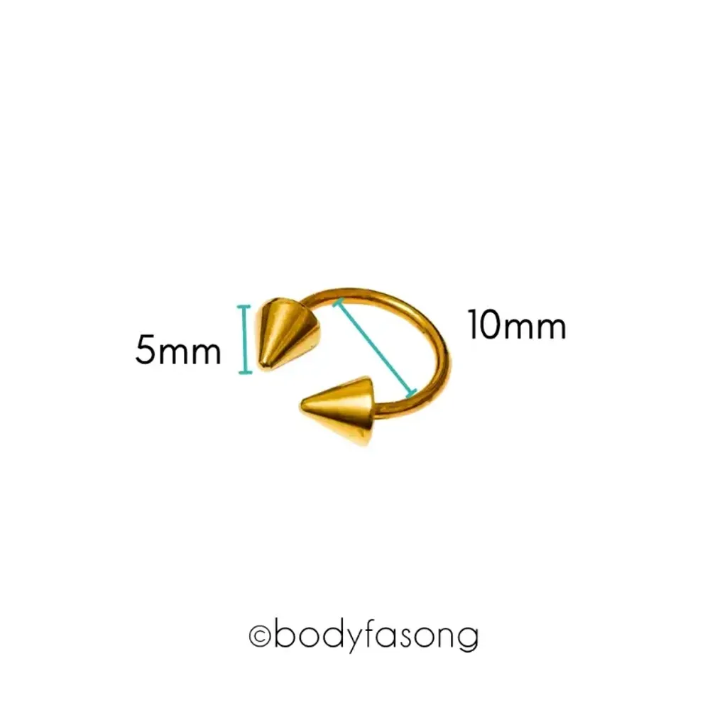 金色錐16G_10mm×5
