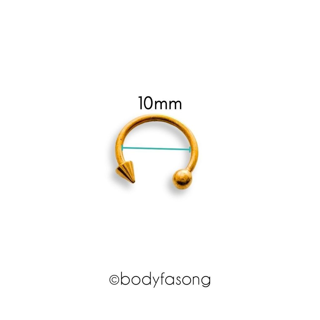 金色圓錐16G_10mm×3