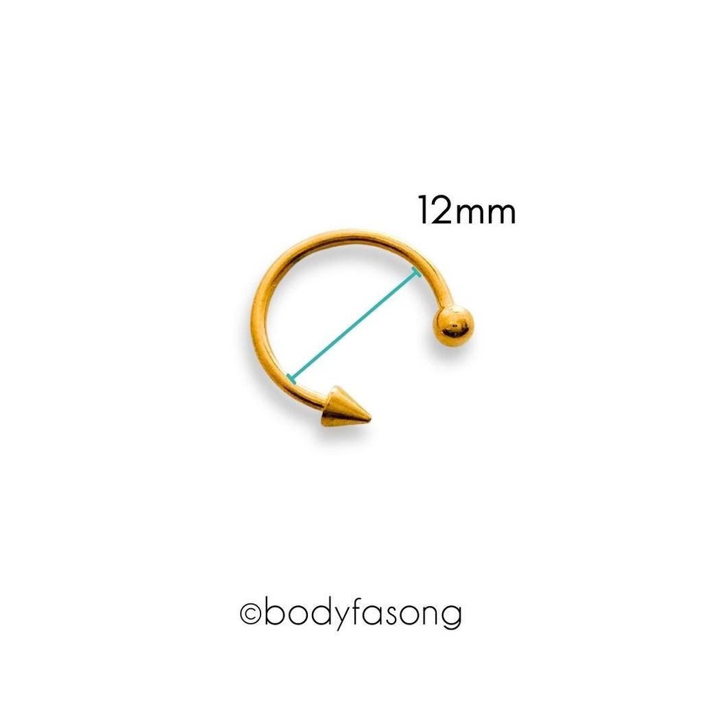 金色圓錐16G_12mm×3