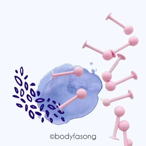 粉紅泡泡 唇釘