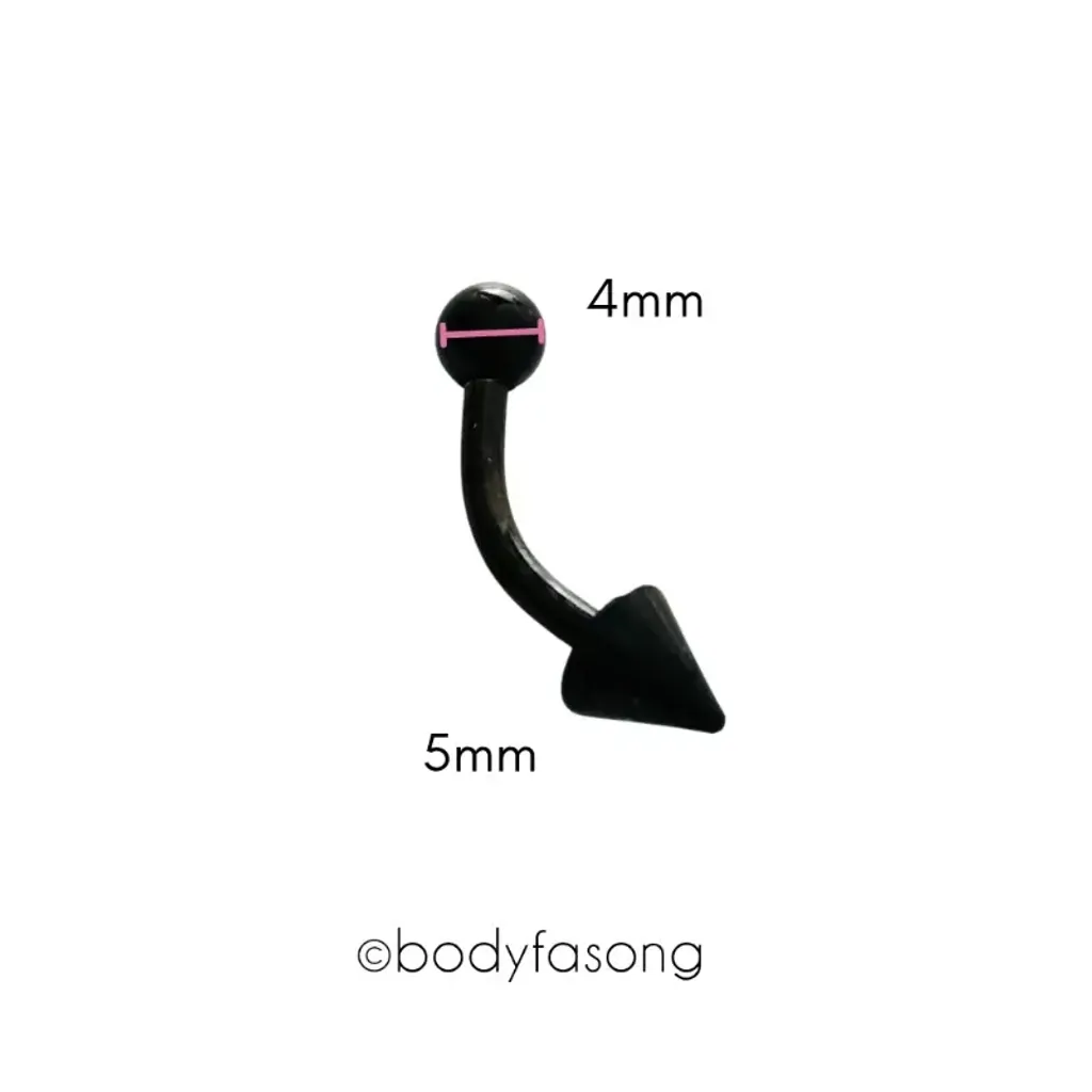 黑鈦圓錐14G_球4mm