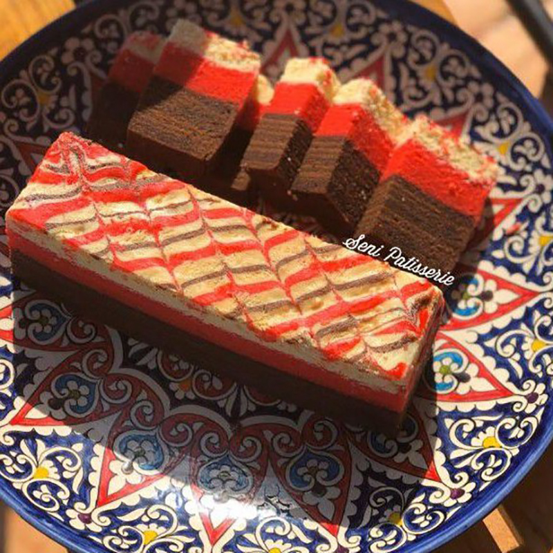 Kek Lapis Nutella Red Velvet