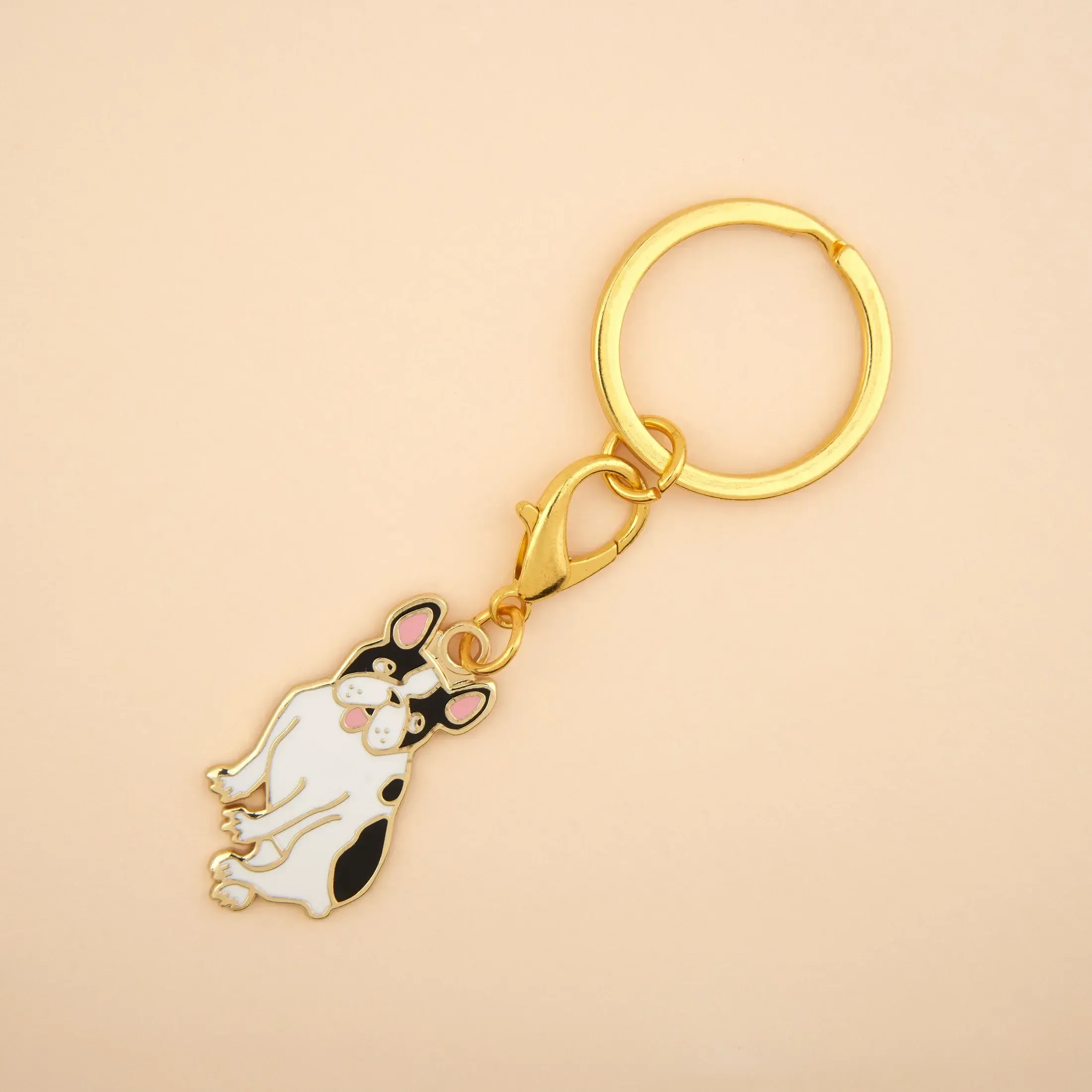 coucou-suzette-accessoire-accessory-cadeau-gift-tendance-mode-trendy-fashion-ouaf-woof-chien-dog-bouledogue-bulldog-porte-cle-clefs-key-ring-black-white-noir-blanc