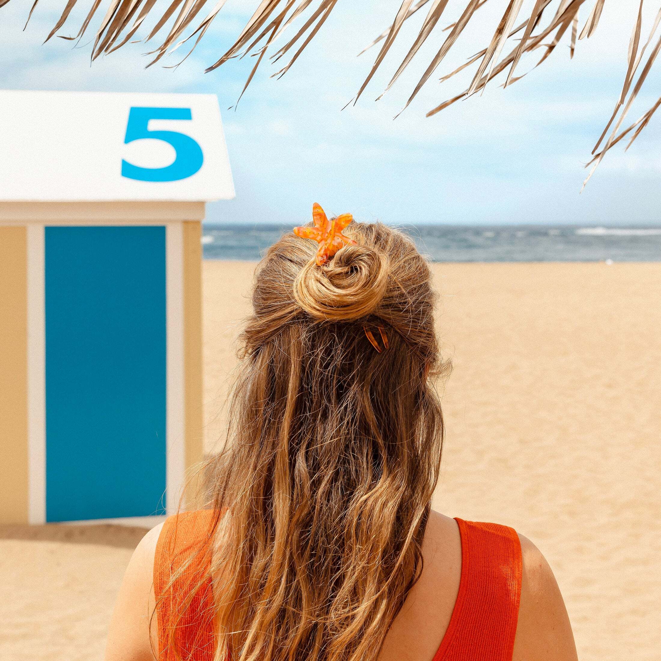 coucou-suzette-accessoire-accessory-cadeau-gift-tendance-trendy-fashion-ete-summer-plouf-splash-mer-sea-pic-cheveux-hair-stick-etoile-mer-starfish-orange-crea
