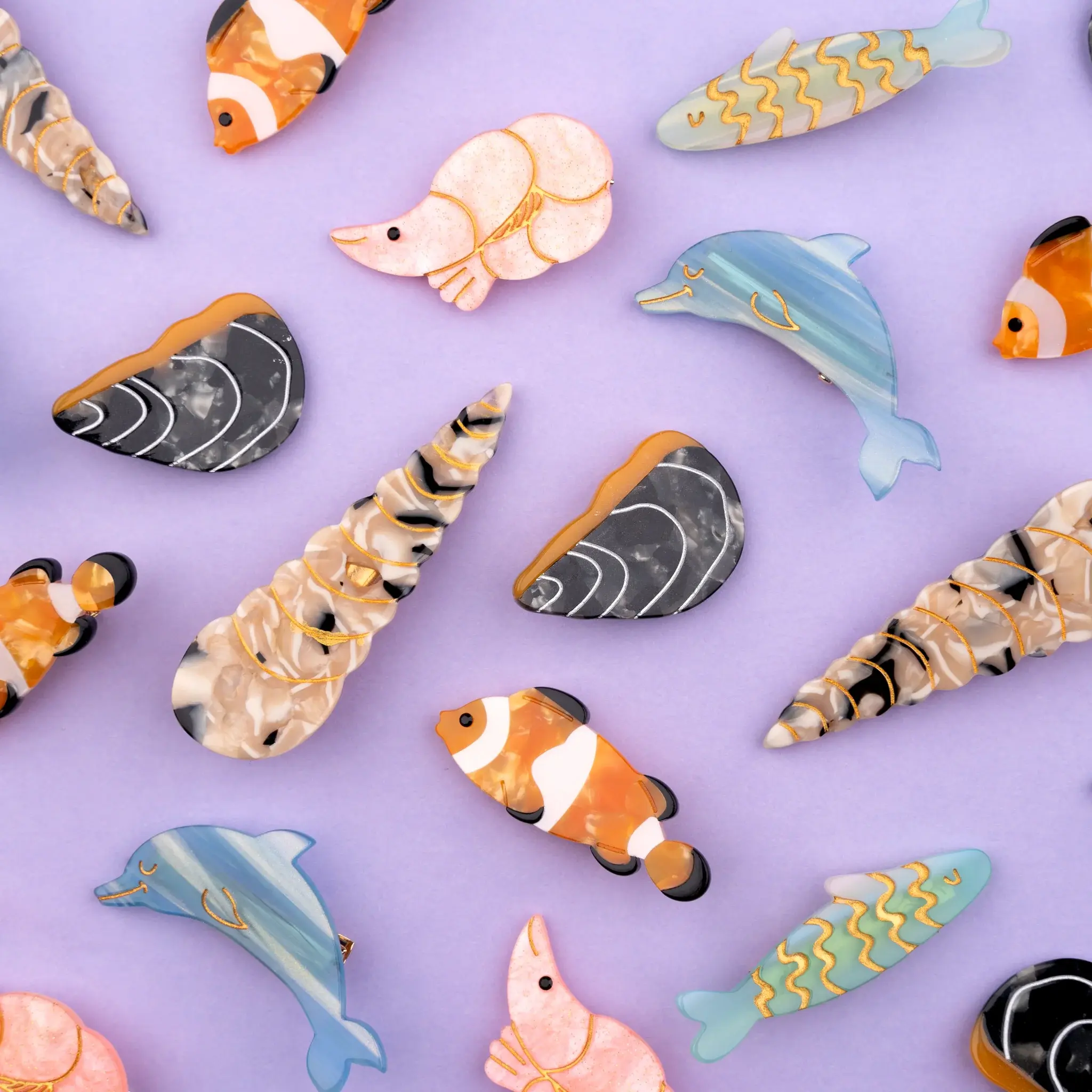 coucou-suzette-accessoire-cheveux-sea-ocean-splash-fishes-shells-barrettes-hair-clip-fun-beach-Groupes-HD