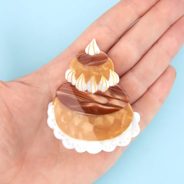coucou-suzette-accessoire-accessory-cadeau-gift-tendance-mode-trendy-fashion-douce-france-french-frenchy-pince-cheveux-hair-claw-religieuse-pastry-brown-marron-beige-HD1