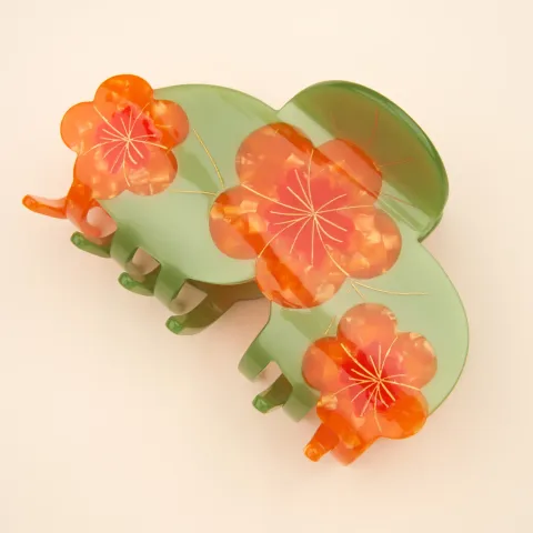 coucou-suzette-accessoire-accessory-cadeau-gift-tendance-trendy-fashion-garden-party-pince-cheveux-hair-claw-fleurs-flower-capucine-nasturtium-orange