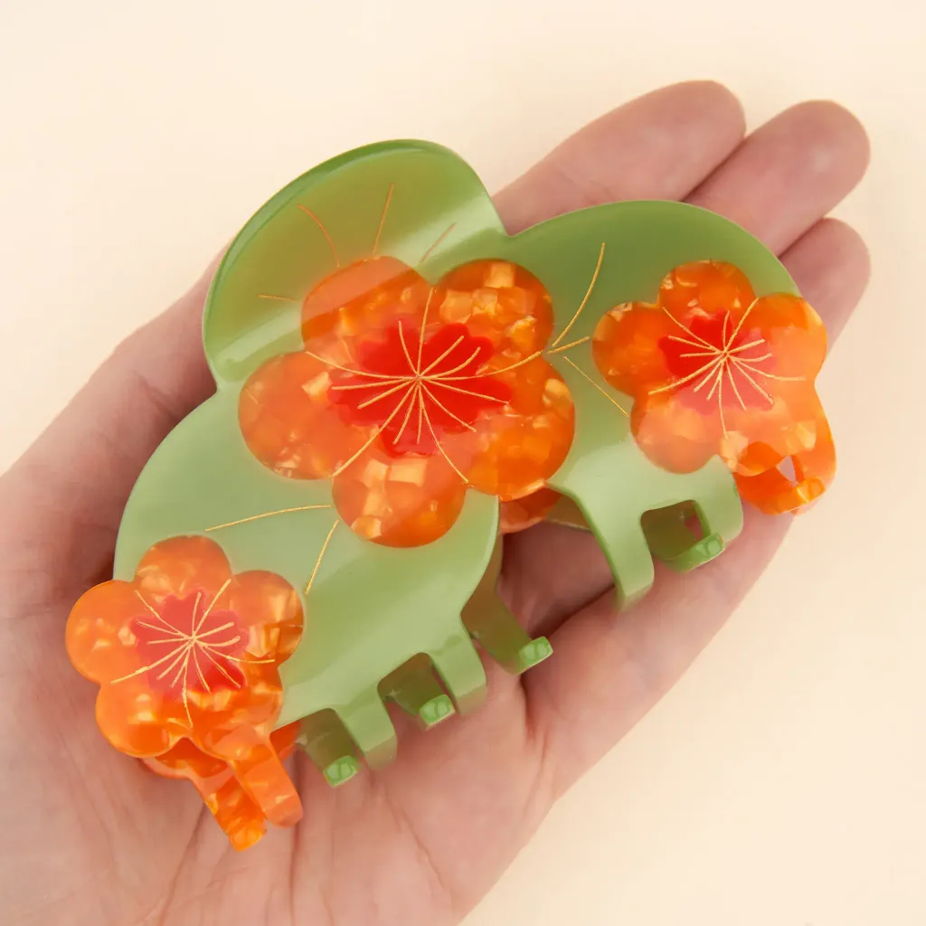 coucou-suzette-accessoire-accessory-cadeau-gift-tendance-trendy-fashion-garden-party-pince-cheveux-hair-claw-fleurs-flower-capucine-nasturtium-orange2