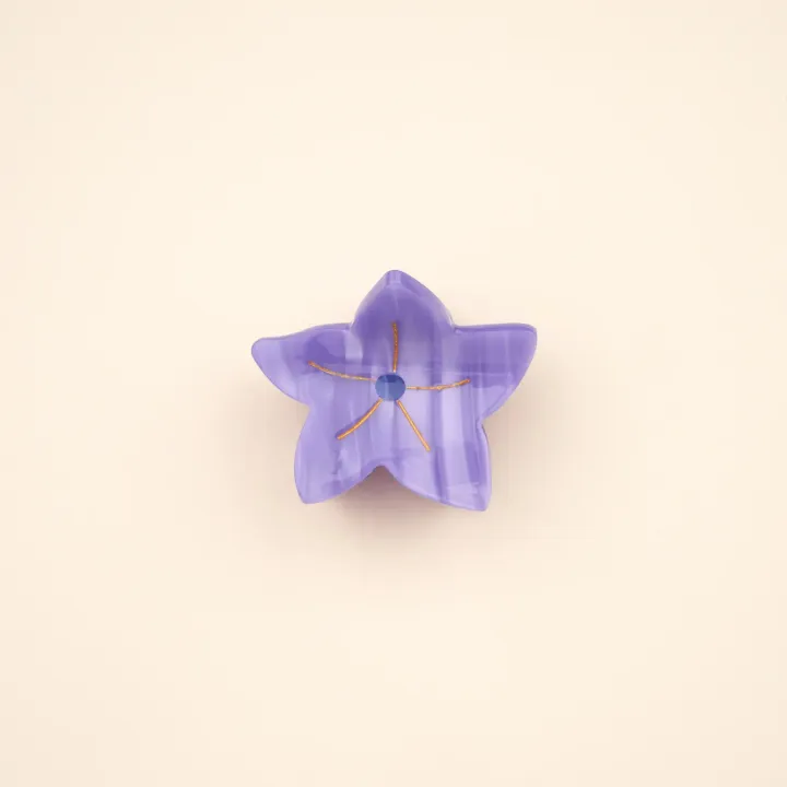 coucou-suzette-accessoire-accessory-cadeau-gift-tendance-trendy-fashion-garden-party-mini-pince-cheveux-hair-claw-fleurs-flower-campanule-bellflower-violet-purple