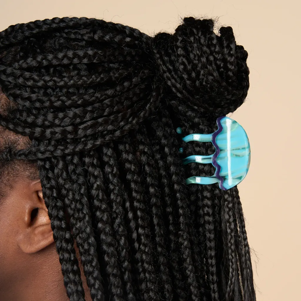 coucou-suzette-accessoire-accessory-cadeau-gift-tendance-trendy-fashion-ete-summer-plouf-splash-mer-sea-pince-cheveux-hair-claw-meduse-jellyfish-turquoise-porte