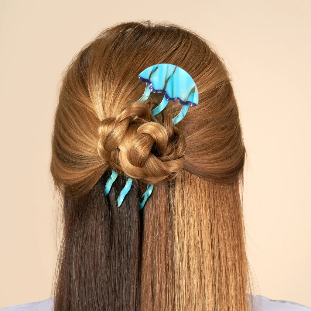coucou-suzette-accessoire-accessory-cadeau-gift-tendance-trendy-fashion-ete-summer-plouf-splash-mer-sea-pic-cheveux-hair-stick-meduse-jellyfish-turquoise-porte