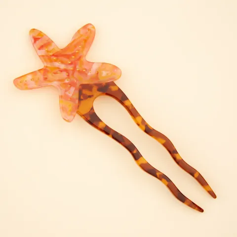 coucou-suzette-accessoire-accessory-cadeau-gift-tendance-trendy-fashion-ete-summer-plouf-splash-mer-sea-pic-cheveux-hair-stick-etoile-mer-starfish-orange