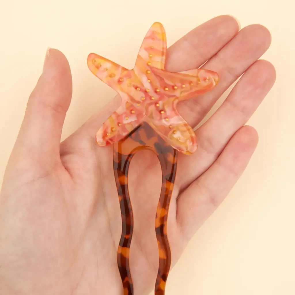 coucou-suzette-accessoire-accessory-cadeau-gift-tendance-trendy-fashion-ete-summer-plouf-splash-mer-sea-pic-cheveux-hair-stick-etoile-mer-starfish-orange1