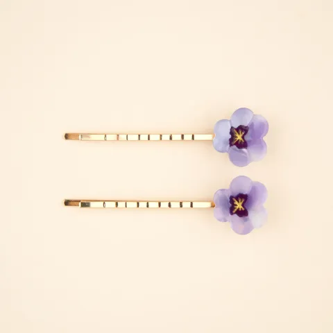 coucou-suzette-accessoire-accessory-cadeau-gift-tendance-trendy-fashion-garden-party-barrette-cheveux-hair-clip-flower-fleur-pensee-pansy