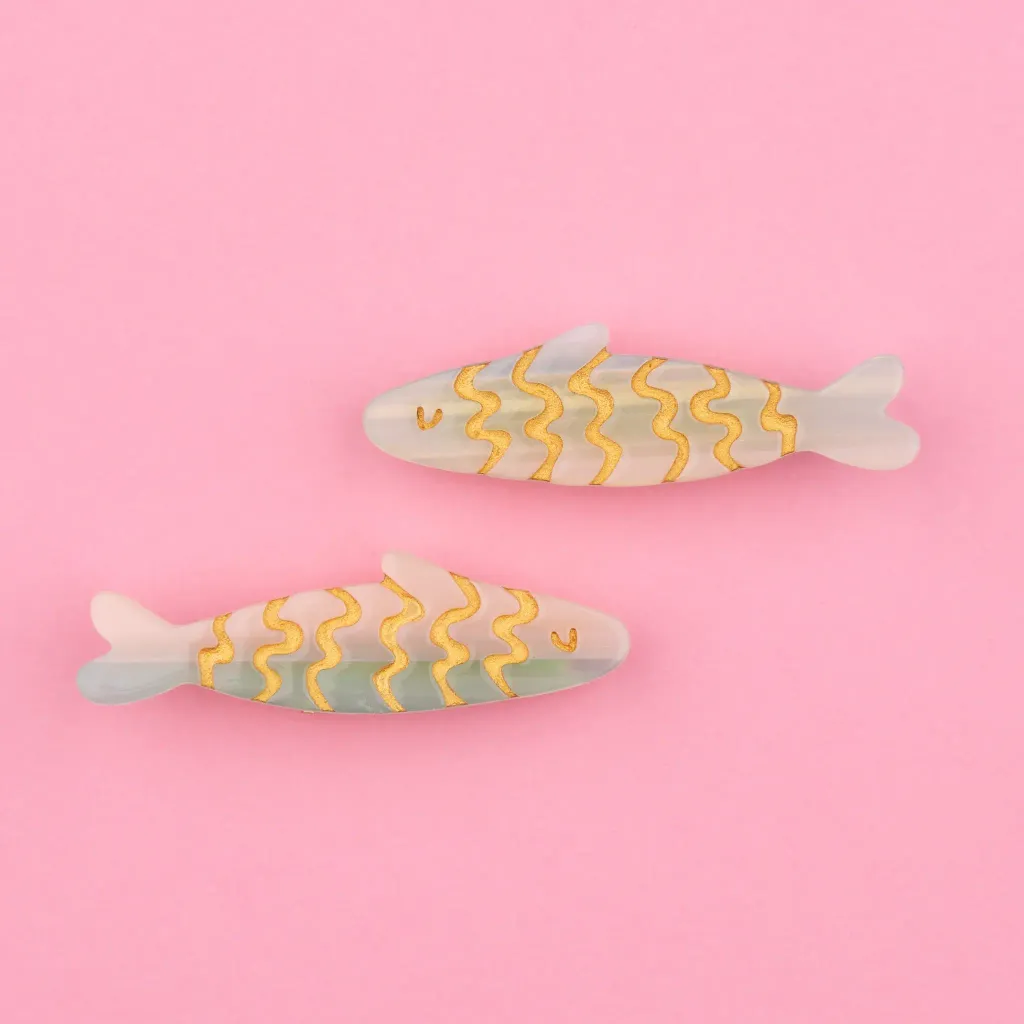 coucou-suzette-accessoire-accessory-cadeau-gift-barrette-a-cheveux-hair-clip-coquillages-et-crustaces-shellfish-and-crustaceans-mer-sea-set-deux-sardines-two-HD