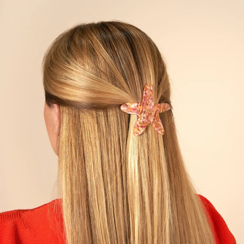 coucou-suzette-accessoire-accessory-cadeau-gift-tendance-trendy-fashion-ete-summer-plouf-splash-mer-sea-cheveux-hair-french-barrette-etoile-mer-starfish-orange-porte