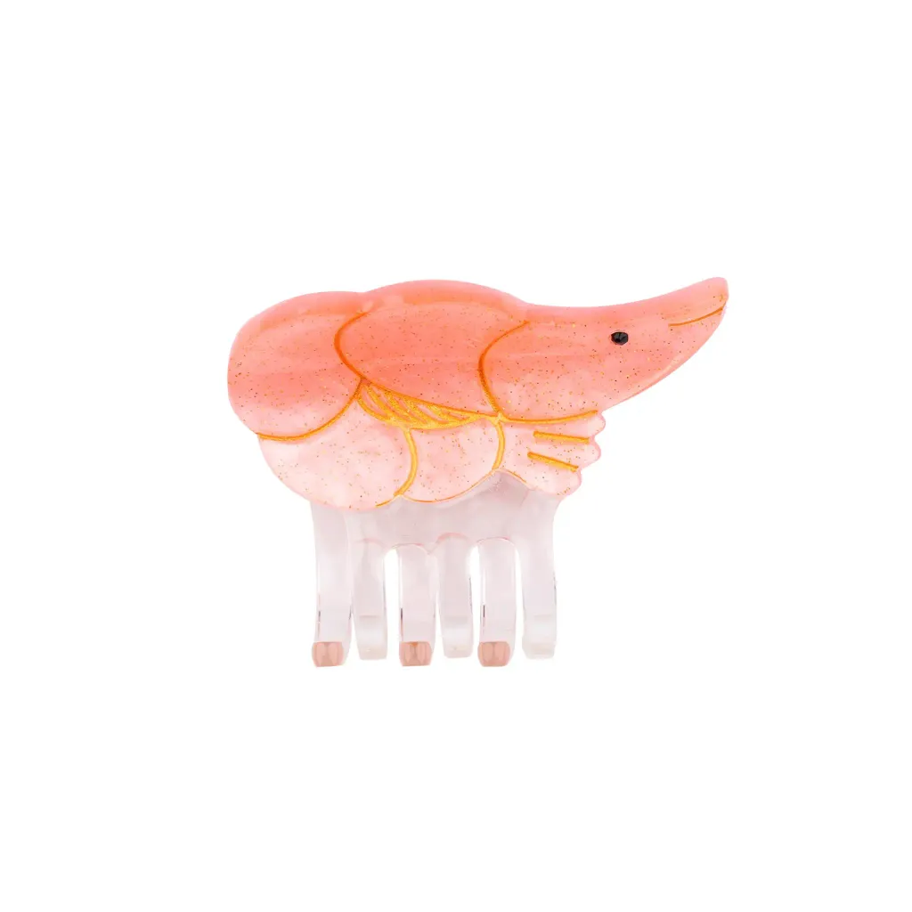 coucou-suzette-accessoire-accessory-cadeau-gift-mini-pince-a-cheveux-hair-claw-coquillages-et-crustaces-shellfish-and-crustaceans-mer-sea-crevette-shrimp-rose-pink-paillettes-glittery