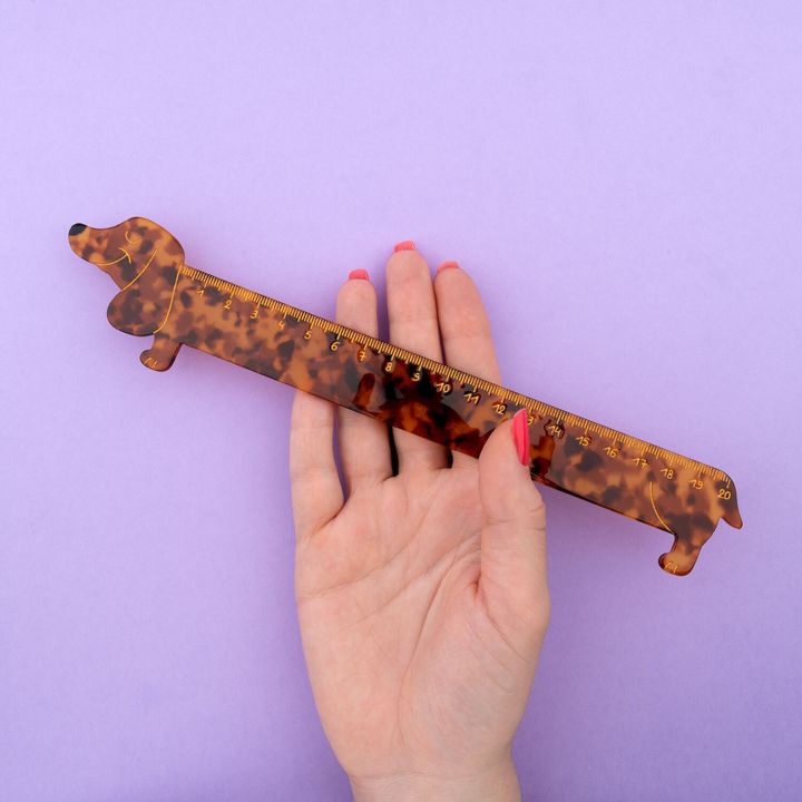 coucou-suzette-dachshund-ruler-fun-school-stationery-cute-acetate-stationery-accessory-sausage-dog-item-regle-chien-teckel-accessoire-bureau-papeterie-2-web