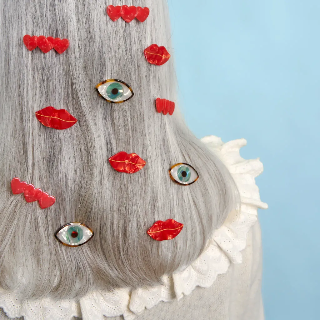 coucou-suzette-accessoire-accessory-cadeau-gift-hair-clip-barrette-cheveux-eye-oeil-bleu-blue-lips-bouche-red-rouge-coeur-heart-acetate