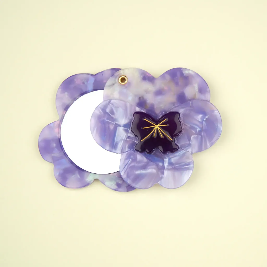 coucou-suzette-accessoire-accessory-cadeau-gift-tendance-mode-trendy-fashion-joli-jardin-lovely-garden-printemps-spring-miroir-mirror-fleur-flower-pensee-mauve-purple-pansy