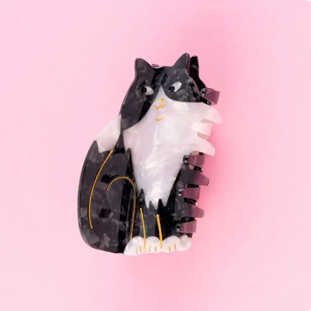 Coucou Suzette | 賓士貓髮爪夾 : Black & White Cat Hair Claw