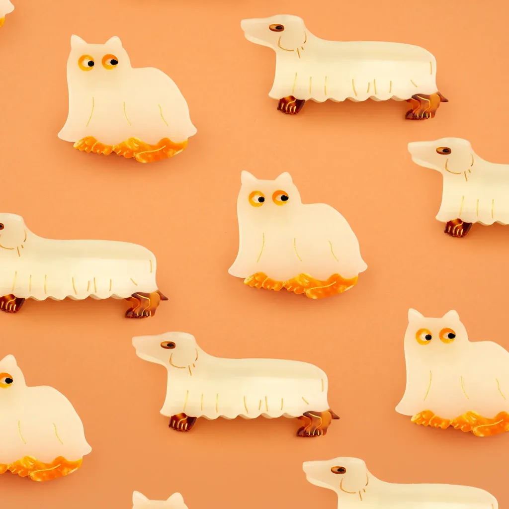 coucou-suzette-accessoire-accessory-cadeau-gift-tendance-mode-trendy-fashion-boo-halloween-automne-autumn-pince-cheveux-hair-claw-acetate-ghost-fantome-dachshund-teckel-chat-cat-phosp