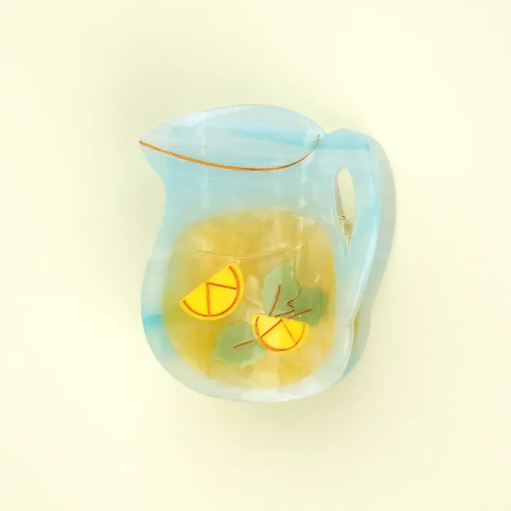 coucou-suzette-accessoire-accessory-cadeau-gift-tendance-mode-trendy-fashion-vitamine-vitamin-pince-cheveux-hair-claw-ete-summer-limonade-citron-lemon-carafe-jaune-yellow-bleu-blue