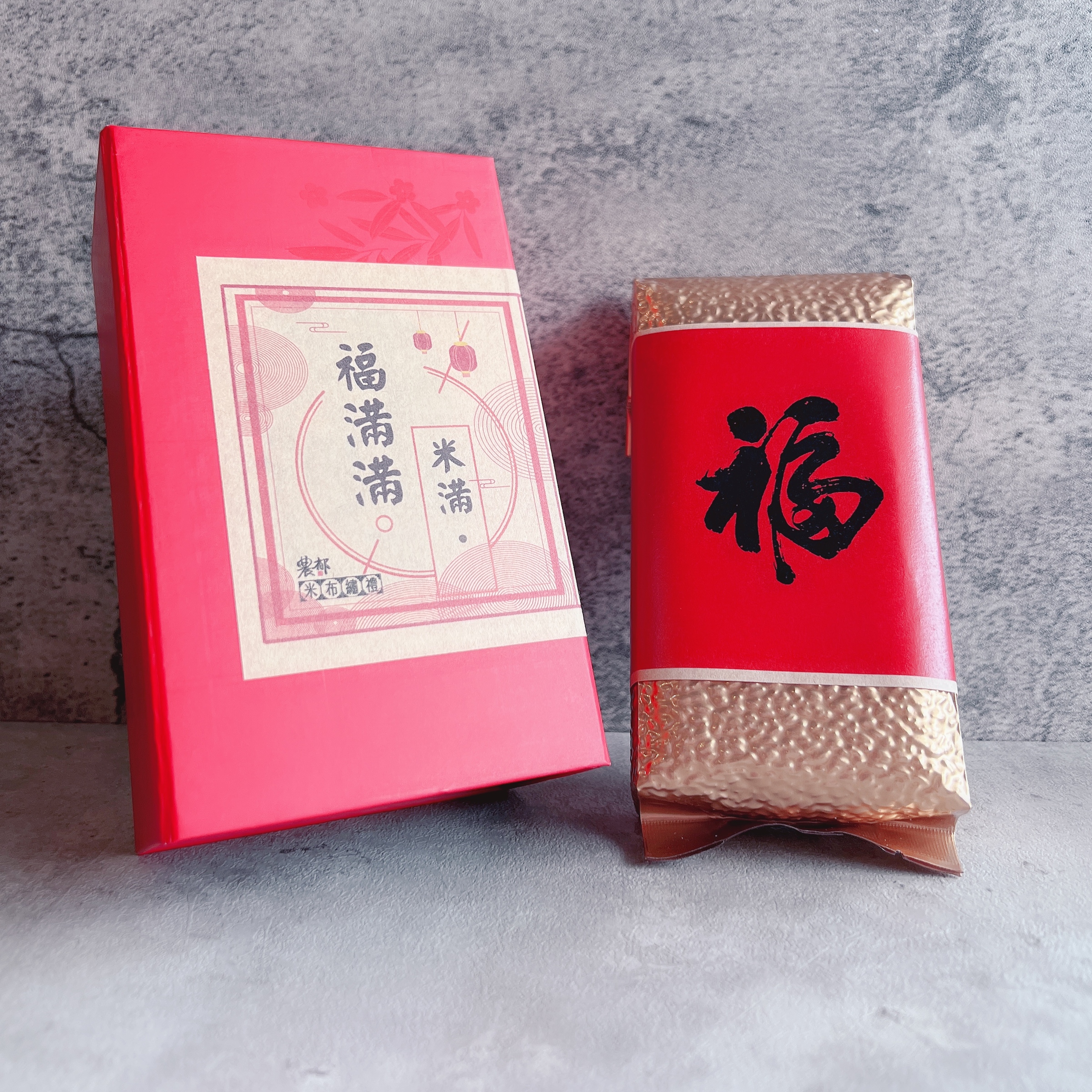 【農郁Gift】福稻米滿-精緻硬裝磁鐵米禮盒500g