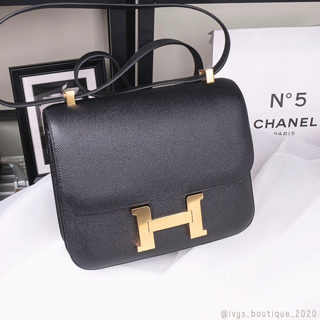 hermes constance black 24