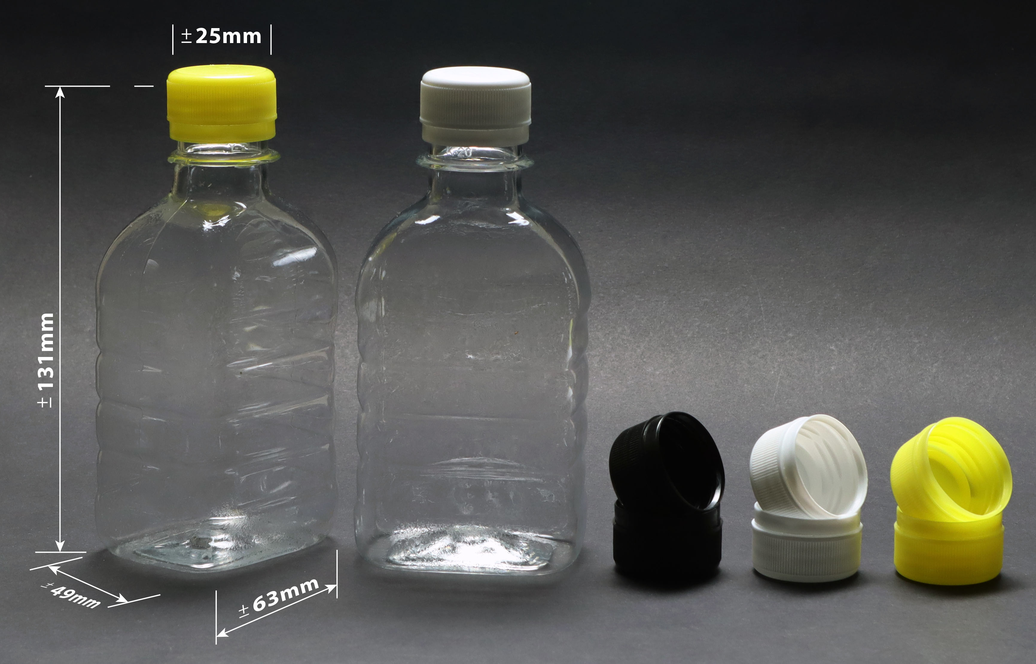 250ml PET Plastic Bottles (Rectangle)