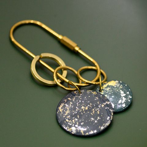 Earth Tone 黃銅漆器鑰匙圈03