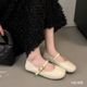 [PRE-ORDER] Vintage Flats With Strap WHITE 35